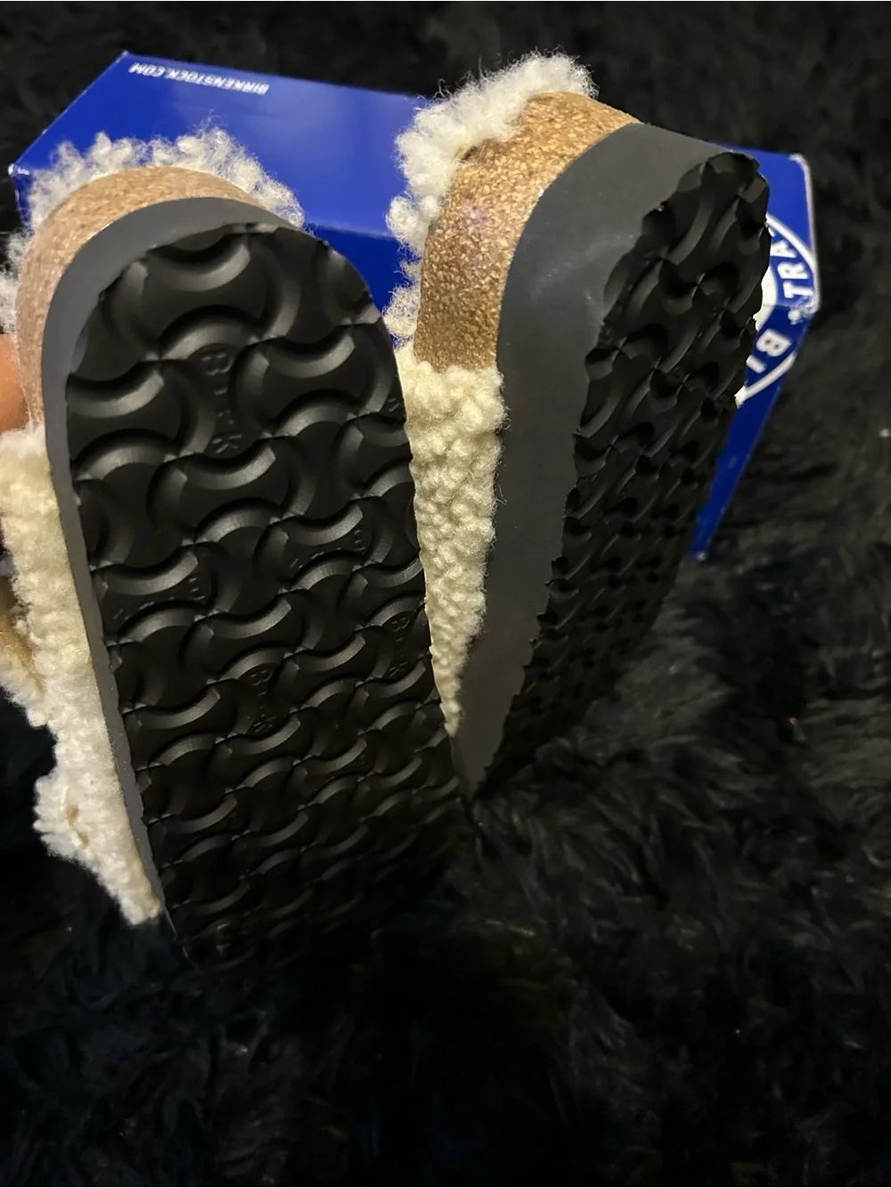 PAPILLIO by Birkenstock Arizona fur shearling sandals slippers shoes eur 39 new - Picture 5 of 10